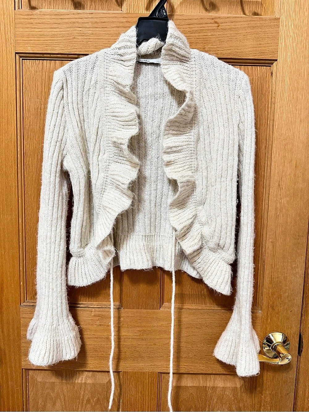 Bershka Ruffle Cardigan -size small